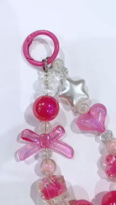 Gantungan HP Portable Bentuk Manik Mutiara Pita Gantungan Handphone Pergelangan Tangan Liontin Kunci Aksesories Hp Gantungan Tas Mutiara HHG