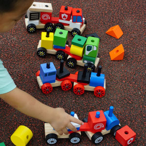 Đồ Chơi Khối Gỗ Lớn Cho Trẻ Em Đồ Chơi Mô Hình Nông Trại Đồ Chơi Xe Lửa Đồ Chơi Máy Kéo Đồ Chơi Lắp Ráp Đồ Chơi Giáo Dục Cho Trẻ Em Từ 1-3 Tuổi