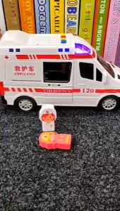 Childrens sound and light 120 ambulance five-door inertia toy car simulation car model boy