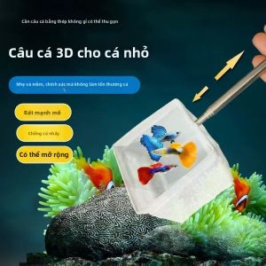 Lưới Đánh Cá Hình Vuông Có Thể Mở Rộng Với Tay Cầm Dài Bằng Thép Không Gỉ Lưới Bắt Cá Tôm Phụ Kiện Vệ Sinh Bể Cá