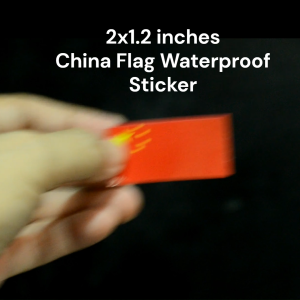 High Quality China Flag Borderless Waterproof Vinyl Sticker 1 / 5 and 10 Pieces