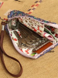 ความจุขนาดใหญ่สร้างสรรค์ส่วนบุคคลกุญแจรถเหรียญพวงกุญแจorganizer Multi-functionalผ้ากระเป๋าสําหรับสตรี