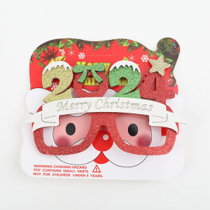 2024 Christmas Creative Cute Glasses Frame Funny Eyewear Snowman Reindeer Eye Glass Adults Kids Party Decorations