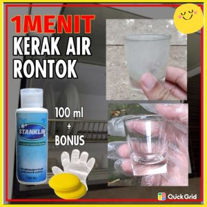 Obat Cairan Pembersih Penghilang Kerak Noda Air Jamur Kaca Waterspot Aquarium Akuarium Keran Kran Stainlis Stainless Jendela Cermin Kamar Mandi Dapur Kitchen Ampuh Stanklin -2