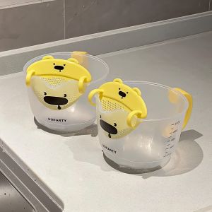 Kitchen Baking Egg Liquid Filter Cup with Scale Fruit Draining Bowl Cake Baking Milliliter Cup Home Cooking Utensils