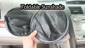 Car Sun Shade Net Window Suction Cup Mesh Foldable | Sunshade Kereta UV Protection Heat Block Window Screen 车窗防晒网