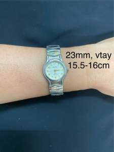 9- Đồng hồ nữ dây thép dây jun size mặt 23-28mm 2hand vintage