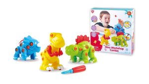 Playgotoys ของเล่นเสริมพัฒนาการ ชุดประกอบหุ่น3ไดโนซอร์(2040)