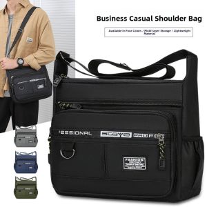 New Large Capacity Single Shoulder Bag Waterproof Wear-resistant Backpack Multi-pocket Business Casual Mens Crossbody Bag
