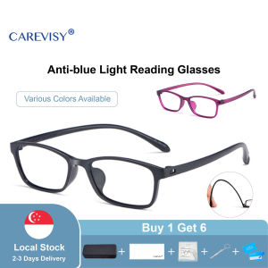 (Gift for parents) CAREVISY Classic Reading Glasses Presbyopic Presbyopia Glasses Far Sighted Glasses Anti Blue Light Ray Spectacles for Adults Men Women