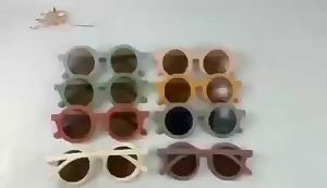 Kids Sunglasses Inset Style Round Frame Boys Girls Baby Sunglasses Childrens Sun Shading Sun Protection UV400 Gafas De Sol