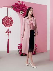 Koradior | Classic Elegance Mid-length Womens Trench Coat