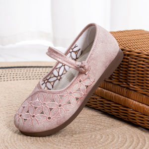 BUJINXUAN | Vintage Ethnic Embroidery Flower Cloth Shoes