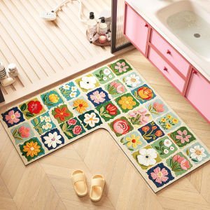ZHIBAIJIA | Non-slip Water Absorbent L-shaped Bath Mat