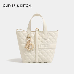Clever&Ketch Fashionable Bucket Bag Womens Handbag Stylish Trendy Basket Bag Crossbody Bag Soft Leather PU Material
