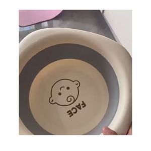 J Thau chậu rửa mặt gấp gọn hình bò sữa và chậu rửa mặt gấp gọn hình heo con Happiness đáng yêu cho bé YG