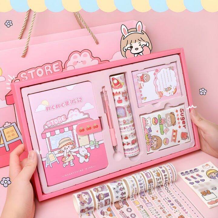 Momo Stickers Gift Box Momo Stickers with tape notebook Cute Stickers ...