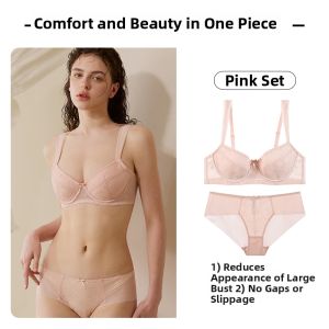 Gathering Supportive Summer Breast Adjustment Bras Lace Thin Steel Circle