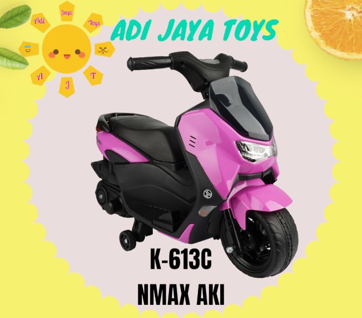 motor aki nmax raid pmb k 613c official licensed honda mainan accu nmax