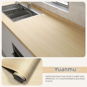 40cm Classic Wood Grain Wall Sticker Self Adhesive Waterproof Stain Resistant Wallpaper Wooden Furniture Cabinet Renovation Deco