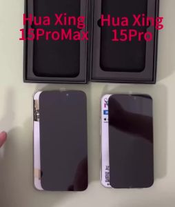 HuaXing 100% Soft OLED Screen For iPhone 14Pro 15Pro 16Pro Max Display True Tone With 3D Touch For iPhone Replacement With Tools