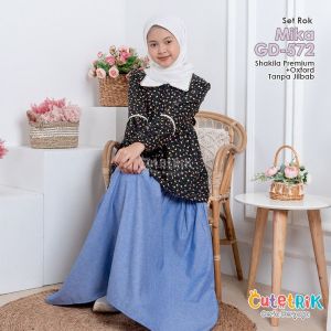 SET ROK MIKA BY CUTETRIK SIMPEL CASUAL ANAK 6 - 12 TAHUN REMAJA TEENAGER