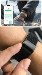 NORTH EDGE NE212 Screenless Smart Health-Monitoring Band sleep monitoring blood oxygen stress tracking activity tracking 10-meter waterproof watch for men and women.