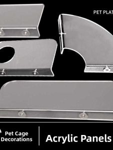 Acrylic Hamster Climbing Toy Two-Layer Jumping Platform Guinea Pig Ladder Pet Cage Accessories Chinchilla Pedal Toy for Small Pets