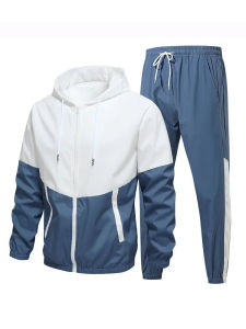 2026 New Mens Tracksuit Clothing Set Zipper Hoodie Sweatpants 2 Piece Hooded Long Sleeve Sportswear Sweatshirt Suits