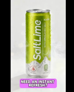 KroBe Salt Lime Drink with Himalayan Salt Cans 320ML x 24