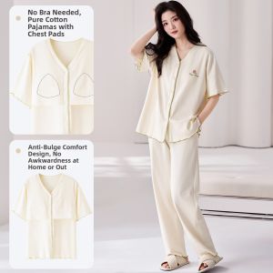 Yuzhaolin | Bust Support 100% Cotton Sleepwear For Daily Wear