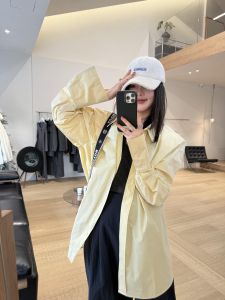 Casual Modern Womens Shirt Collared Multi-Color Loose Fit Long Sleeve Polyester Fashionable Versatile Style Autumn New Arrival