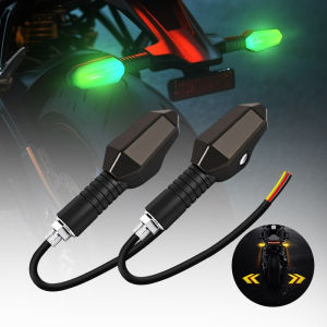 2PCS รถจักรยานยนต์ LED ไฟเลี้ยวพร้อมลูกศรพื้นฉาย ไฟเตือนกันน้ำสำหรับรถยนต์รถเอทีวี SUV DIY ติดตั้ง