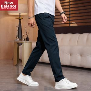 NEW BOLUNE | Slim Fit Trousers Straight Leg Casual