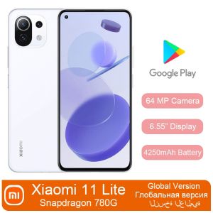Refurbished Phone Smartphone Xiaomi Mi 11 Lite inch6.55 5G 8GB+128GB/256GB Xiaomi 11 lite 98% NEW USED Battery 4250mAh Snapdragon 780G 64MP NFC AMOLED Full Screen Used Phone