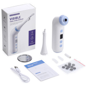 Electric Visual Tonsil Stone Remover  Kit with LED light HD Camera 3 Suction Modes Tonsil Stone Removal Fresher Mouth Oral Care