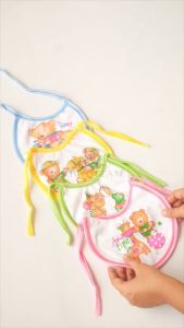 12 PCS Celemek Slabber Bayi 2 Lapis Kain Tadah iler 1 Lusin Grosir Tatakan makan Newborn motif lucu