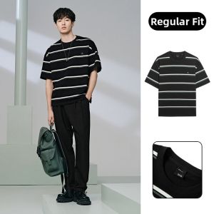 GXG | Mens T-shirt Heavyweight Stripe Cotton Simple Loose