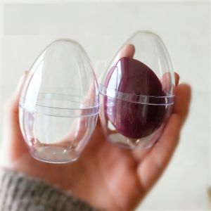 PET Egg Shaped Beauty Egg Storage Box Makeup Powder Puff Sponge Storage Boxes Holder【Local】PH