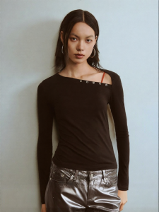 Theblender | Áo Sweater Cổ Henry Co Dãn Ôm Sát