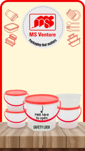 {MSV} Tamper Proof Air Tight with Safety Lock (1500ml-2000ml) Microwavable Plastic Tubs Anti Leak MS SL1500B SL2000B