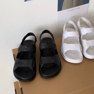 Giày sandal nữ 2 quai ngang chất nhựa xốp EVA siêu nhẹ đi mưa đi học đi biển chống nước - iDÉP GL086