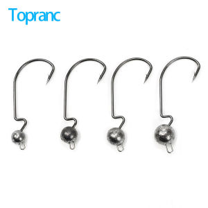 Topranc Round Ball Lead Head Hook Counterweight Hook Jig 3.5g/5g/7g/10g Crank Hook LUYA Soft Bait Accessory