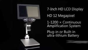 Mikroskop Digital 1200X kaca Layar LCD Besar Mikroskop Amplifikasi Digital mesin Digital Elektronik Layar LCD Besar Mikroskop Solder 12MP 7 Inch pembesar Alat Pembesar Berkelanjutan