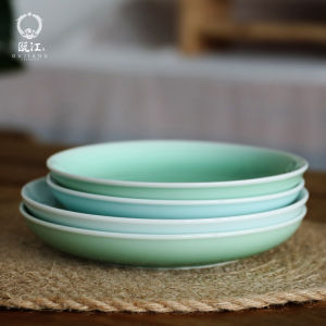 Bát Đựng Thức Ăn Bằng Gốm Sứ Màu Xanh Lam Phong Cách Cổ Điển 7 Inch Bát Đựng Súp Tròn Bằng Gốm Sứ Tráng Men Cho Người Lớn Dùng Tại Nhà