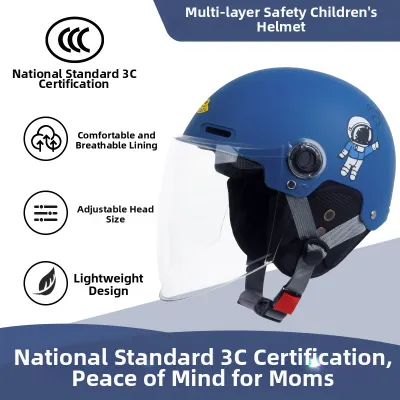 Safe Childrens Helmet Summer All-Season Use for E-bikes Motorcycles