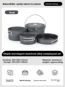 NatureHike | Aluminum Portable Camping Pot Set