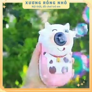 Máy chụp ảnh bắn bong bóng - Máy chụp hình chú heo dễ thương bắng bong bóng xà phòng cho bé - Xương Rồng Nhỏ