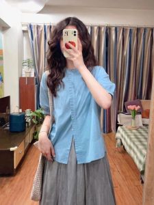 Tea Series Wear a Set of Japanese Magazine Wind Relaxation Feeling Cold Zen Summer Womens Classy Cotton and Linen Loose Outfit Work Clothing