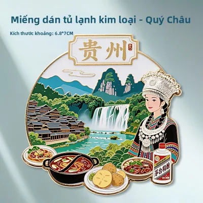 HENGSHU | Nam Châm Tủ Lạnh Kim Loại 3D
